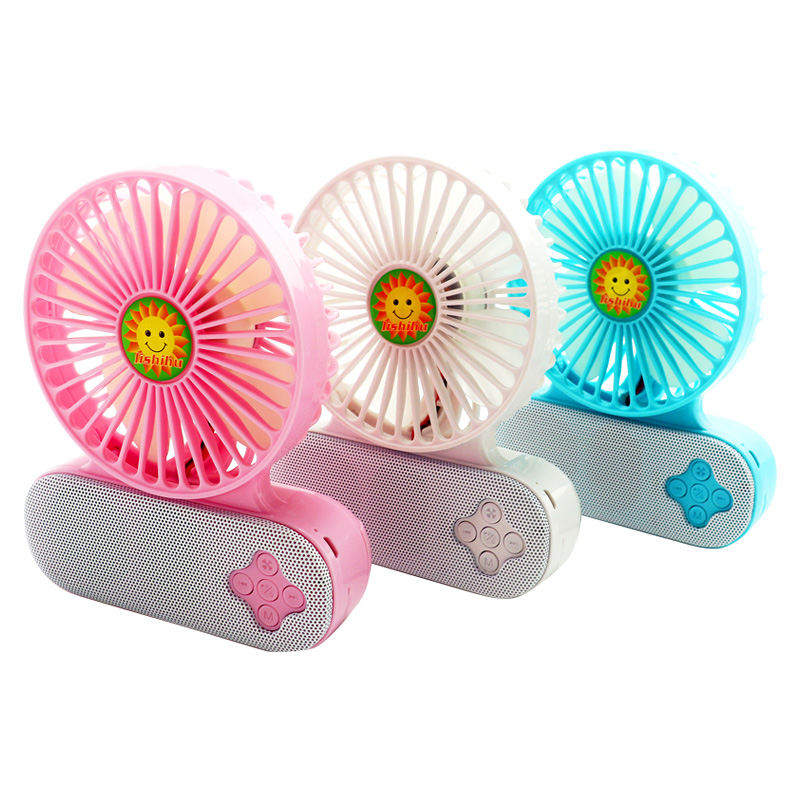 Mini ventilateur rechargeable, mini-ventilateur multifonctionnel, haut-parleur Bluetooth avec ventilateur